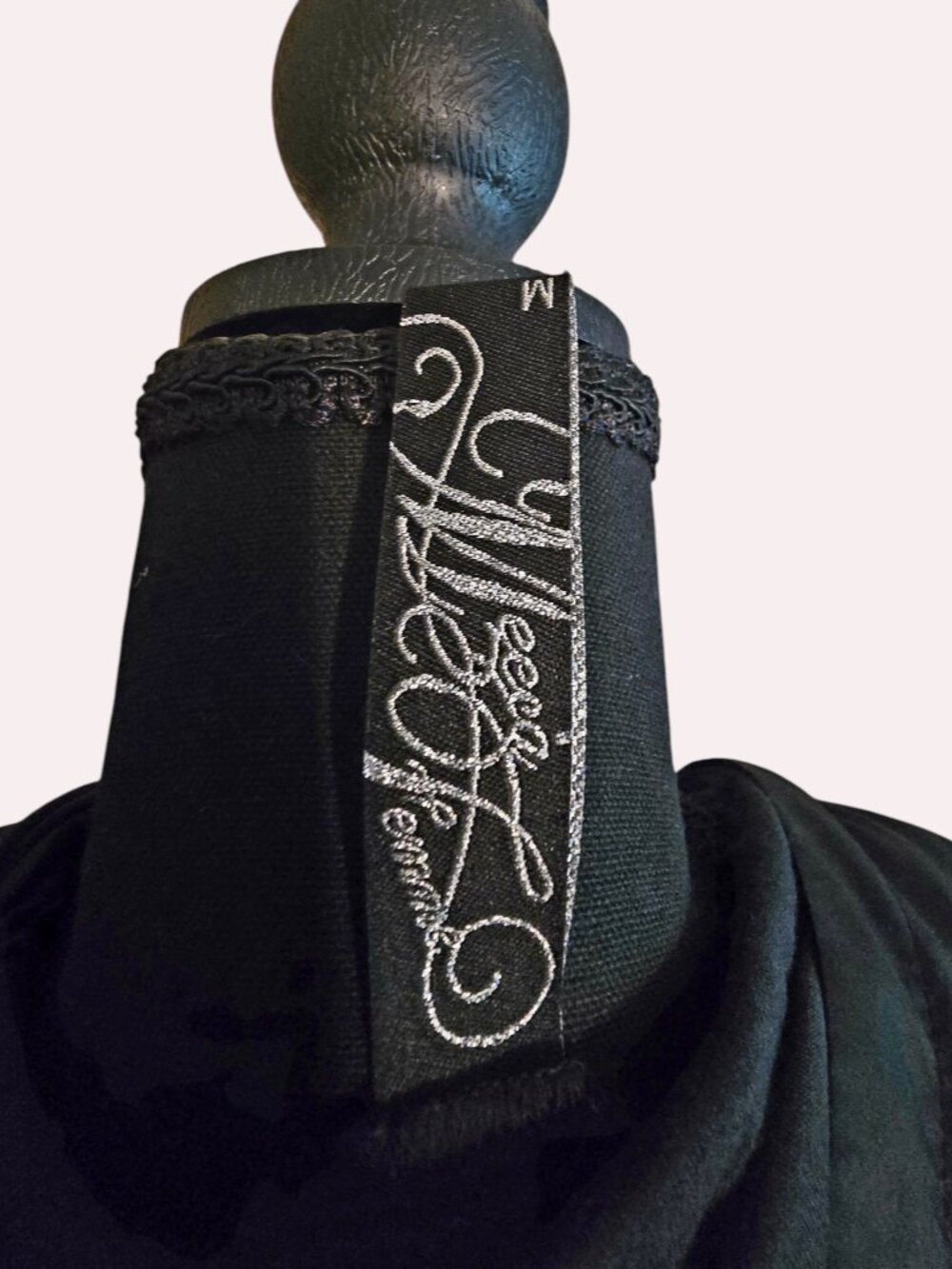 Black Strapless Hooded Zip-Front Dress image 4
